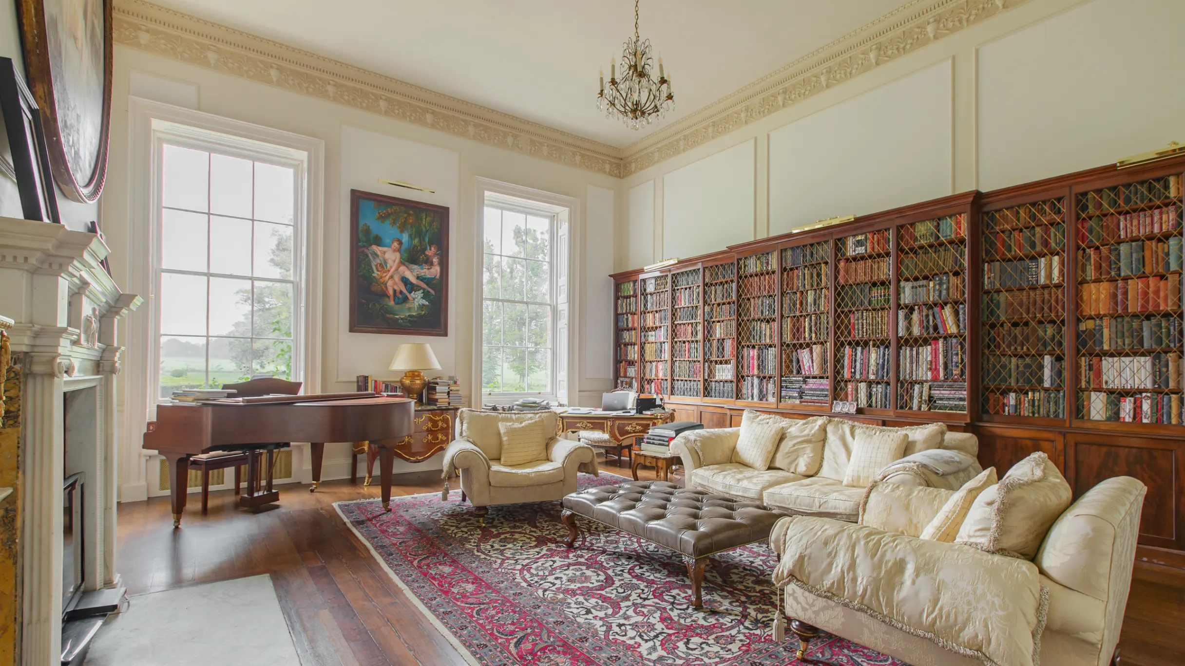 Impressive library room in Moor Park estate