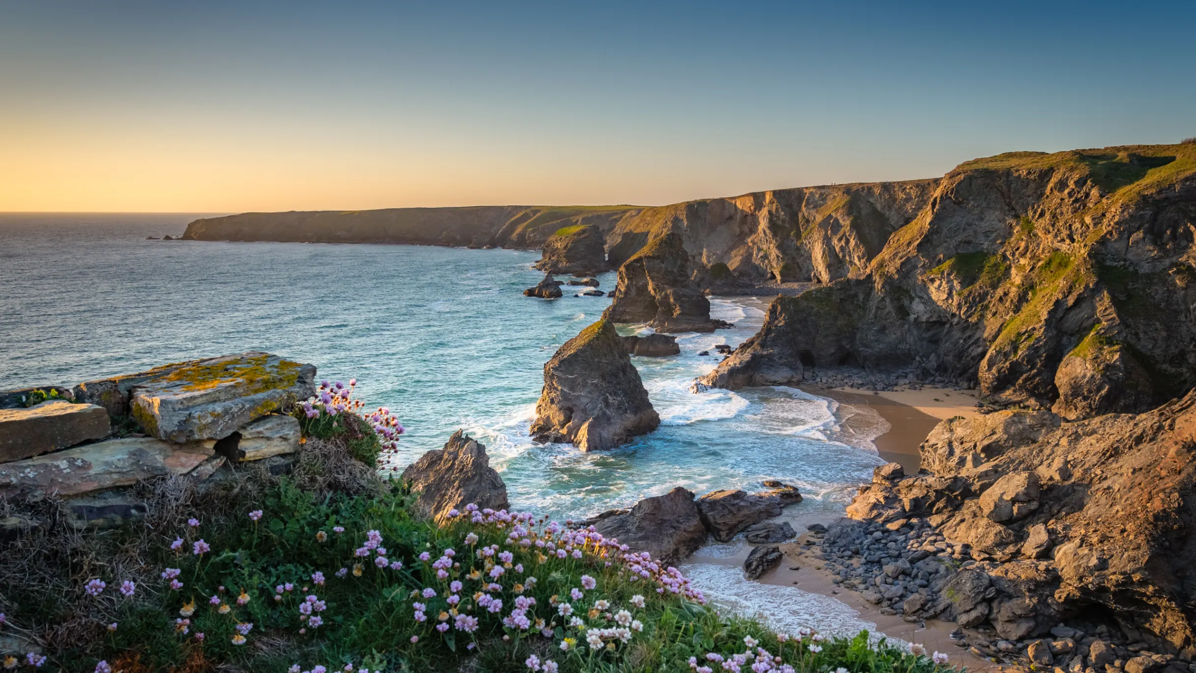 Sea against clear sky, Cornwall