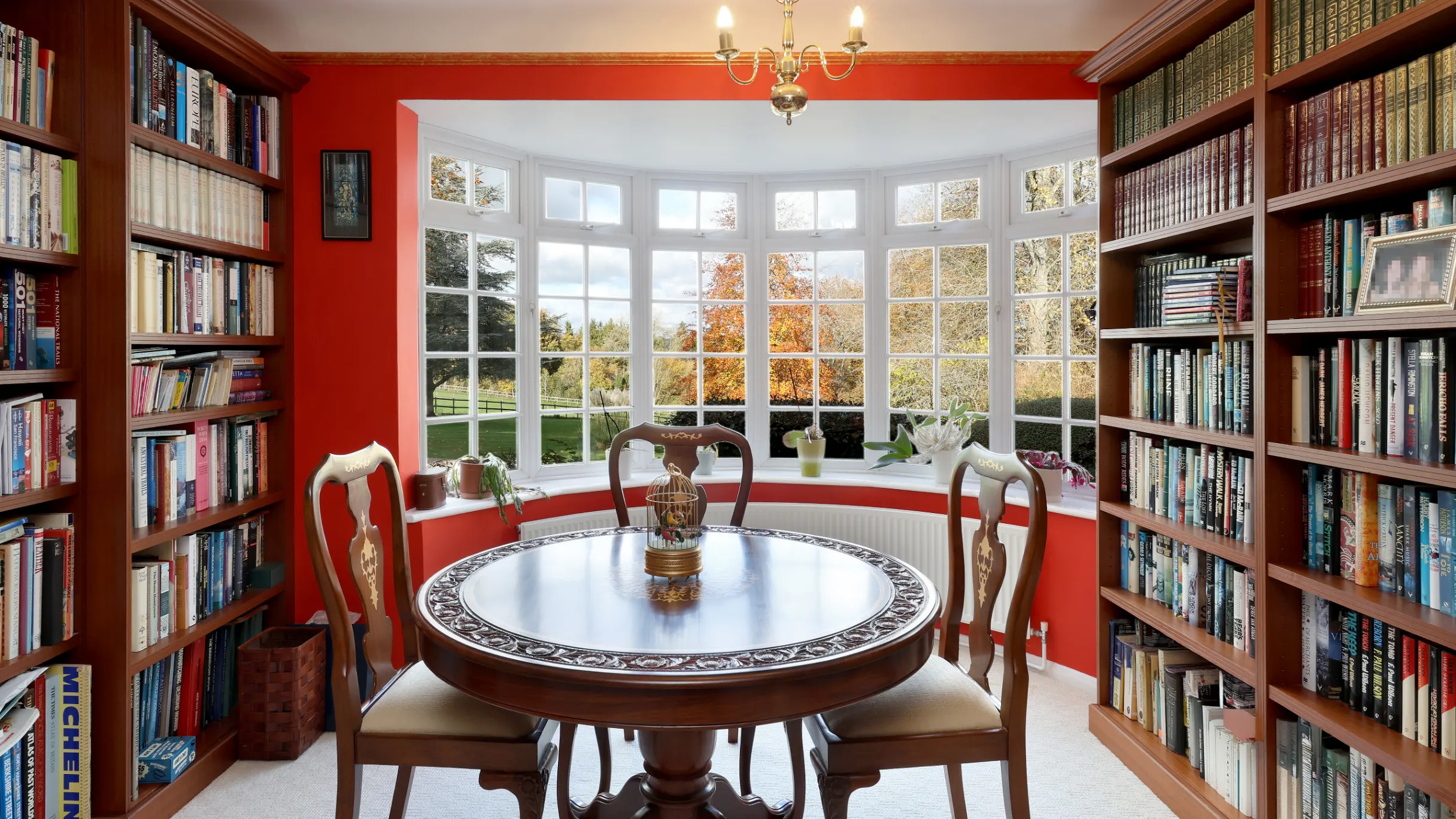 Library at home in Ashe, Hampshire