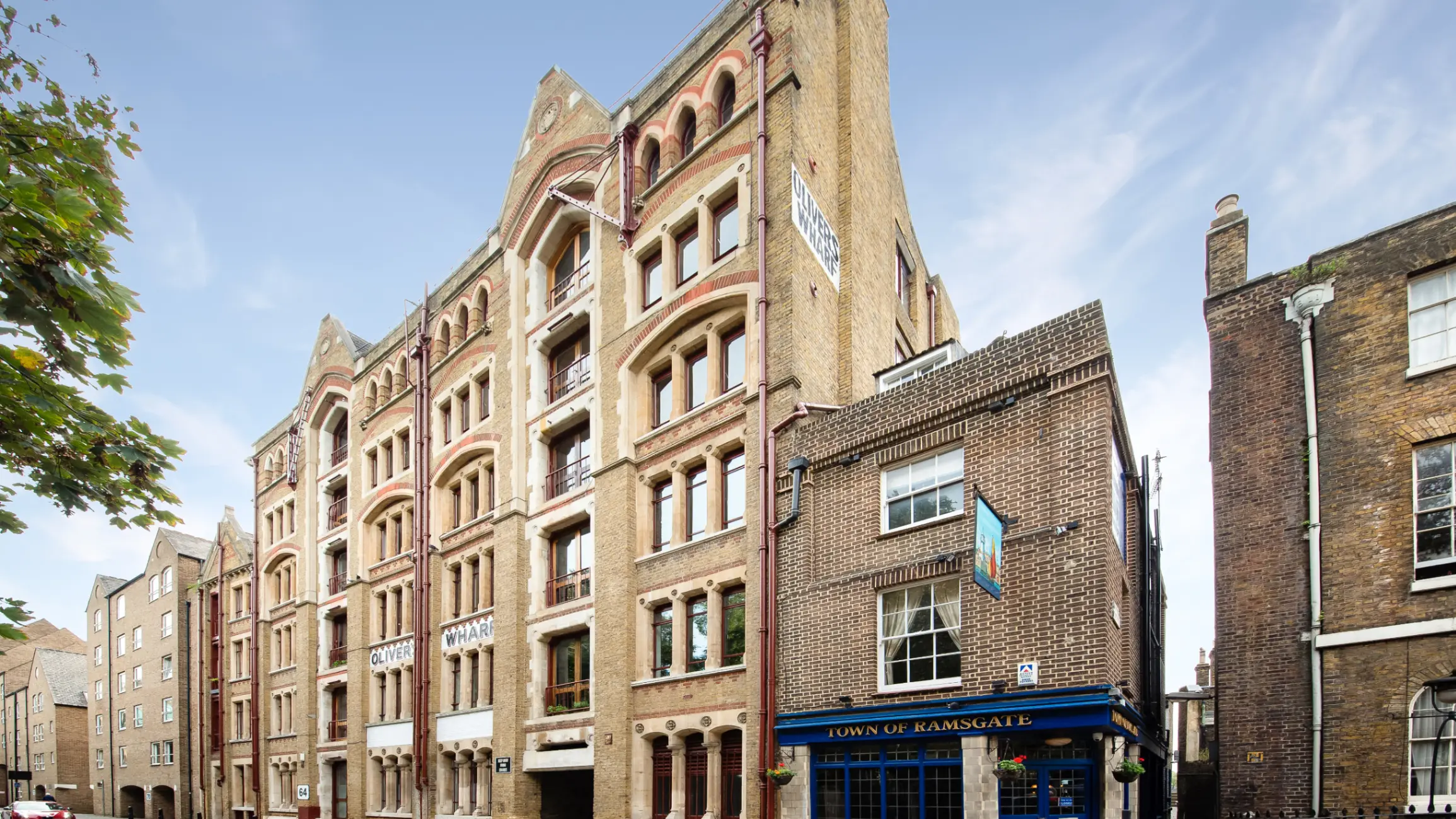 1-bedroom warehouse conversion in Oliver’s Wharf, Wapping High Street, London, E1W