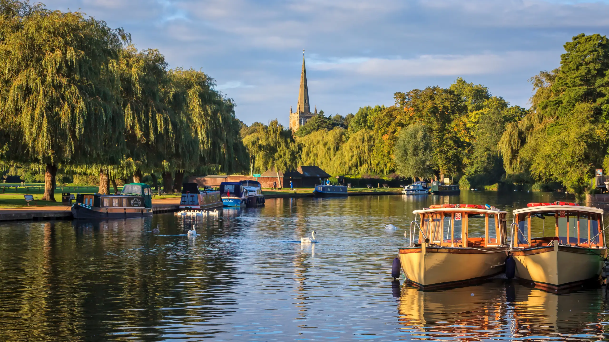 Boats on the river Avon