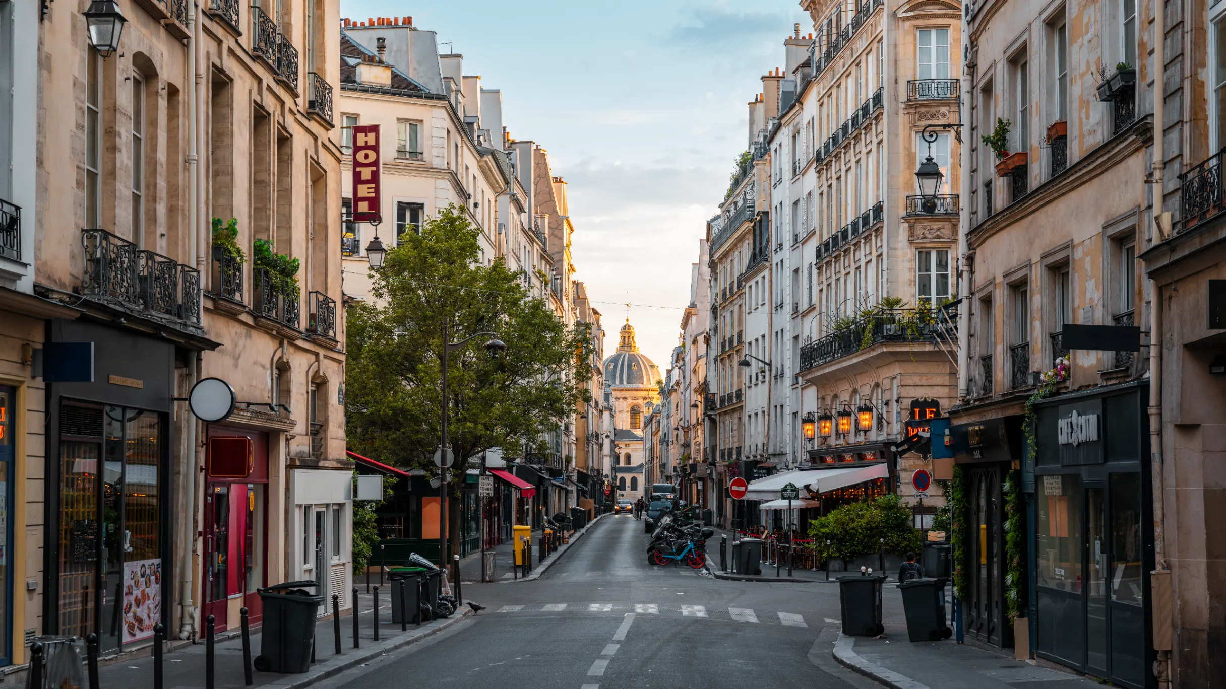 Charming Parisian street with historic architecture and view of Institut de France &copy; Marco Bottigelli