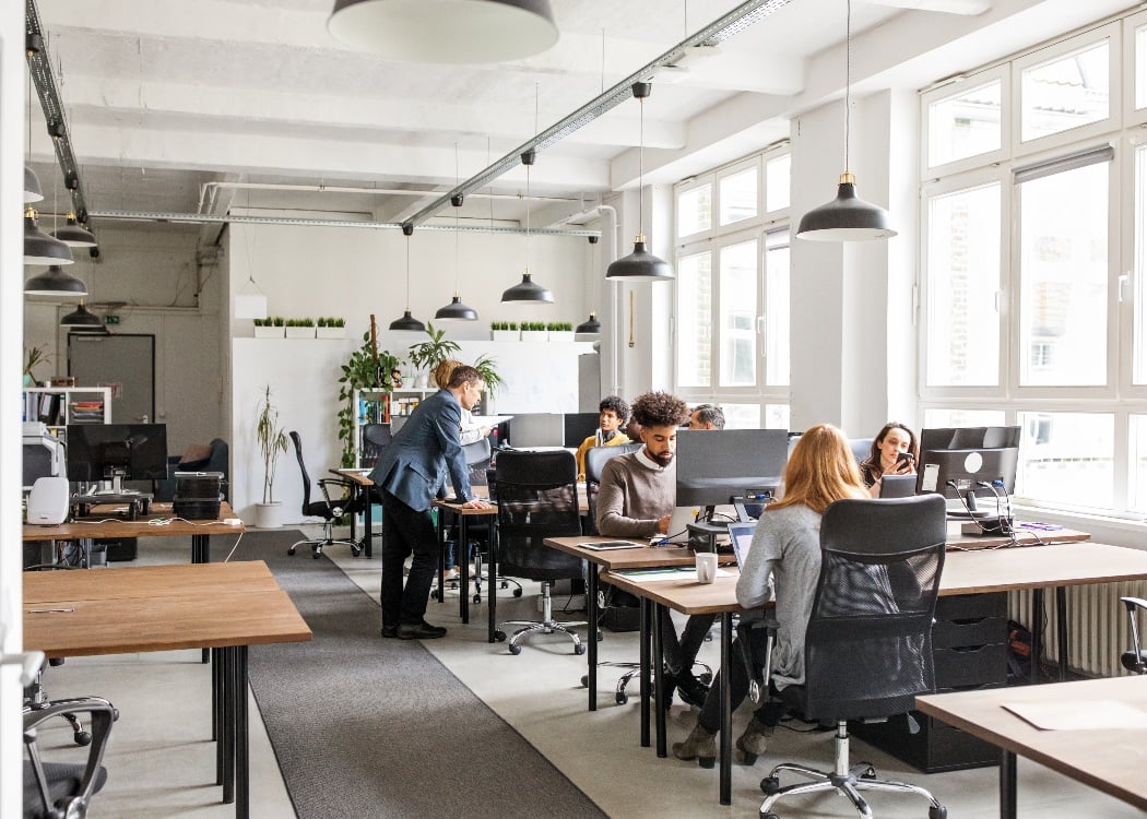 Office space with comfortable amount of room