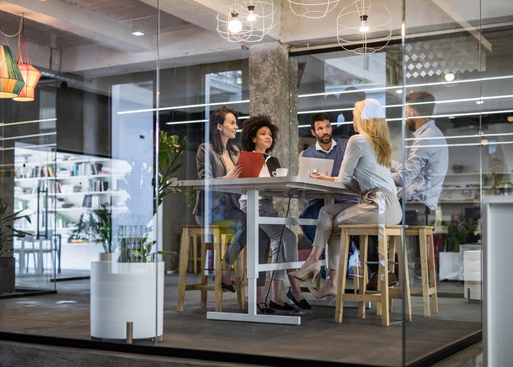 A meeting in the office