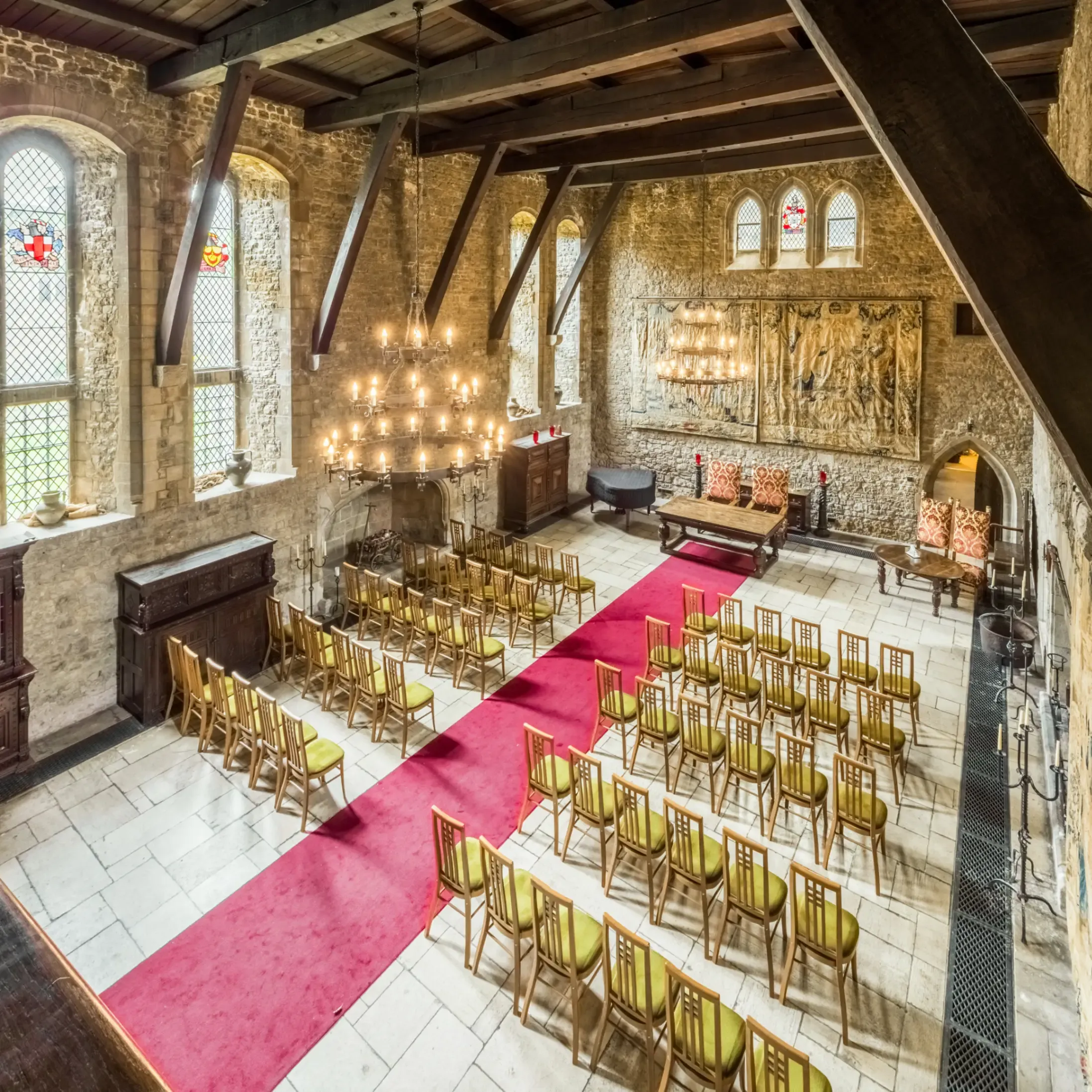 The Great Hall of Allington Castle, Maidstone, Kent, UK