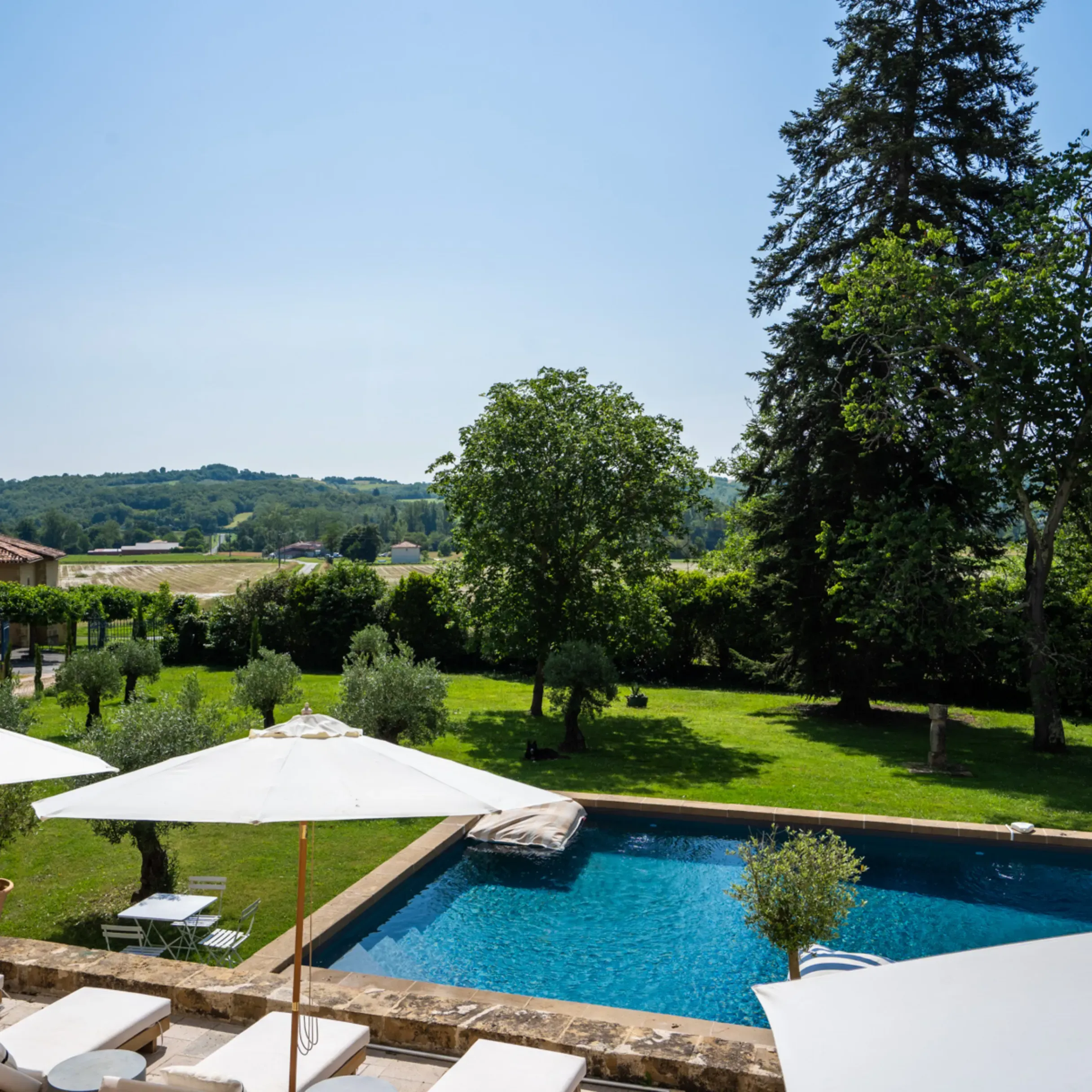 Swimming pool at Chateau Labarthe, France