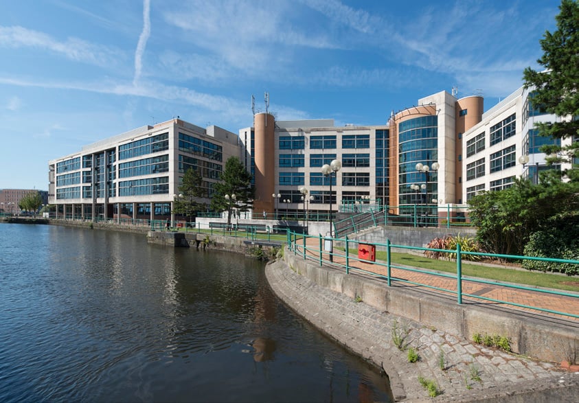 By the water in Scott Harbour in Cardiff Bay