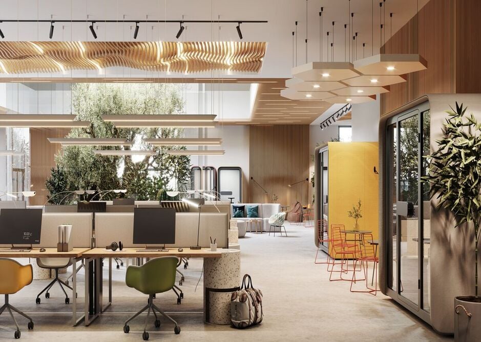 A modern workplace interior