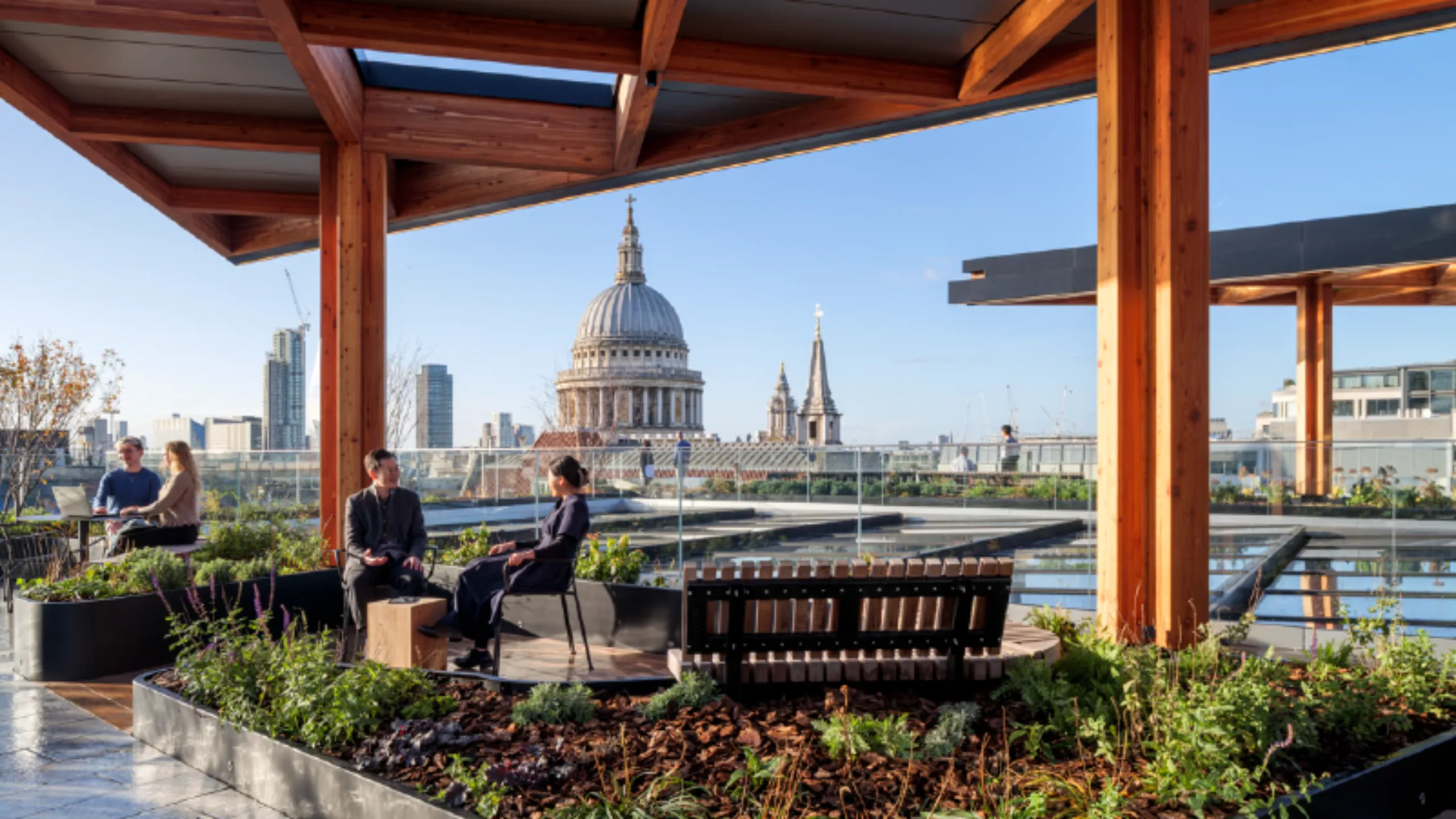 10 Gresham St looking out over St Paul's Cathedral