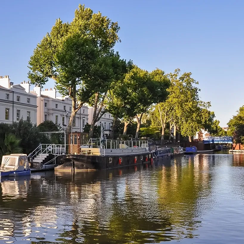 Little Venice canal in London, United Kingdom