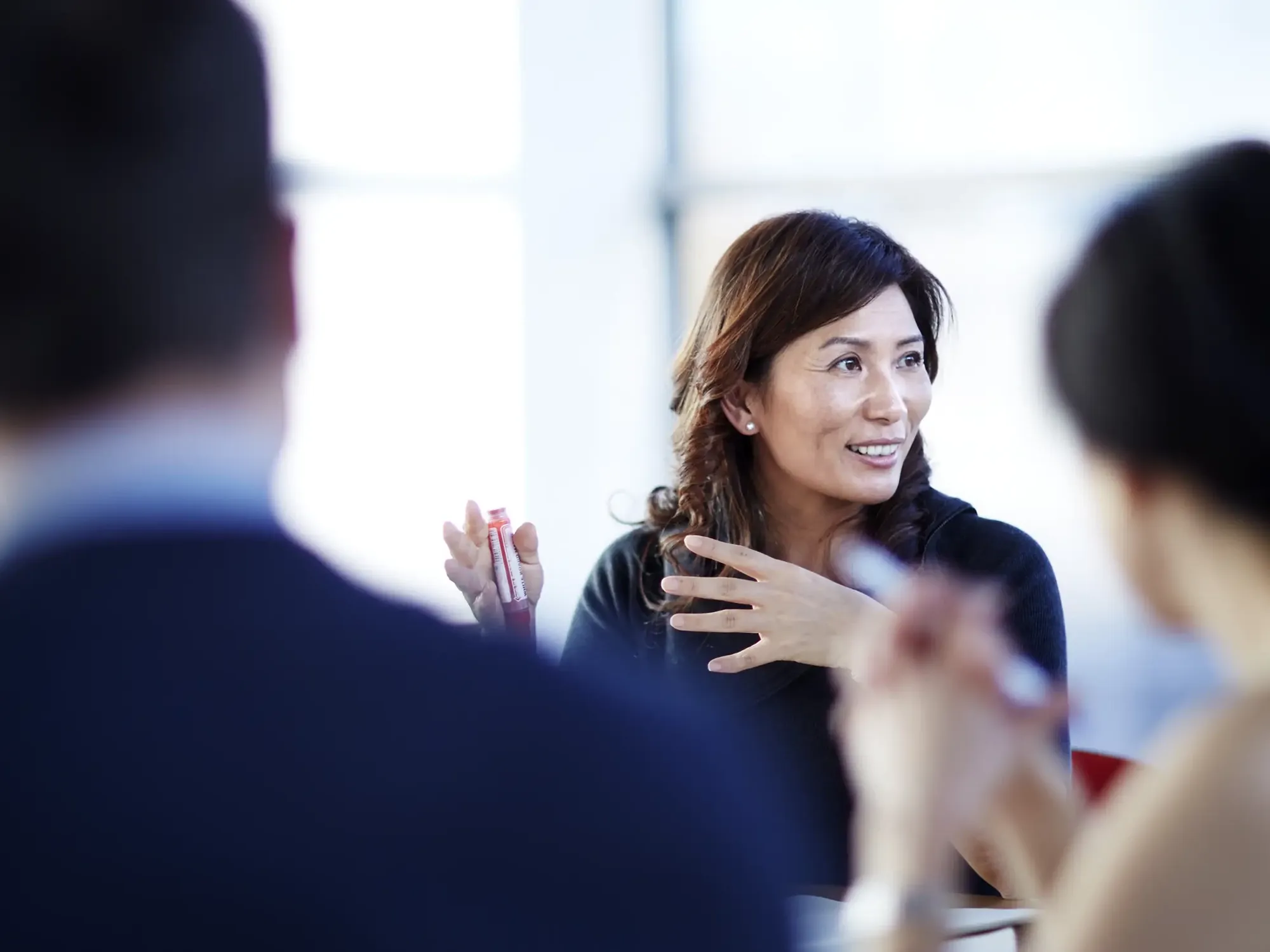 Business people talking in meeting