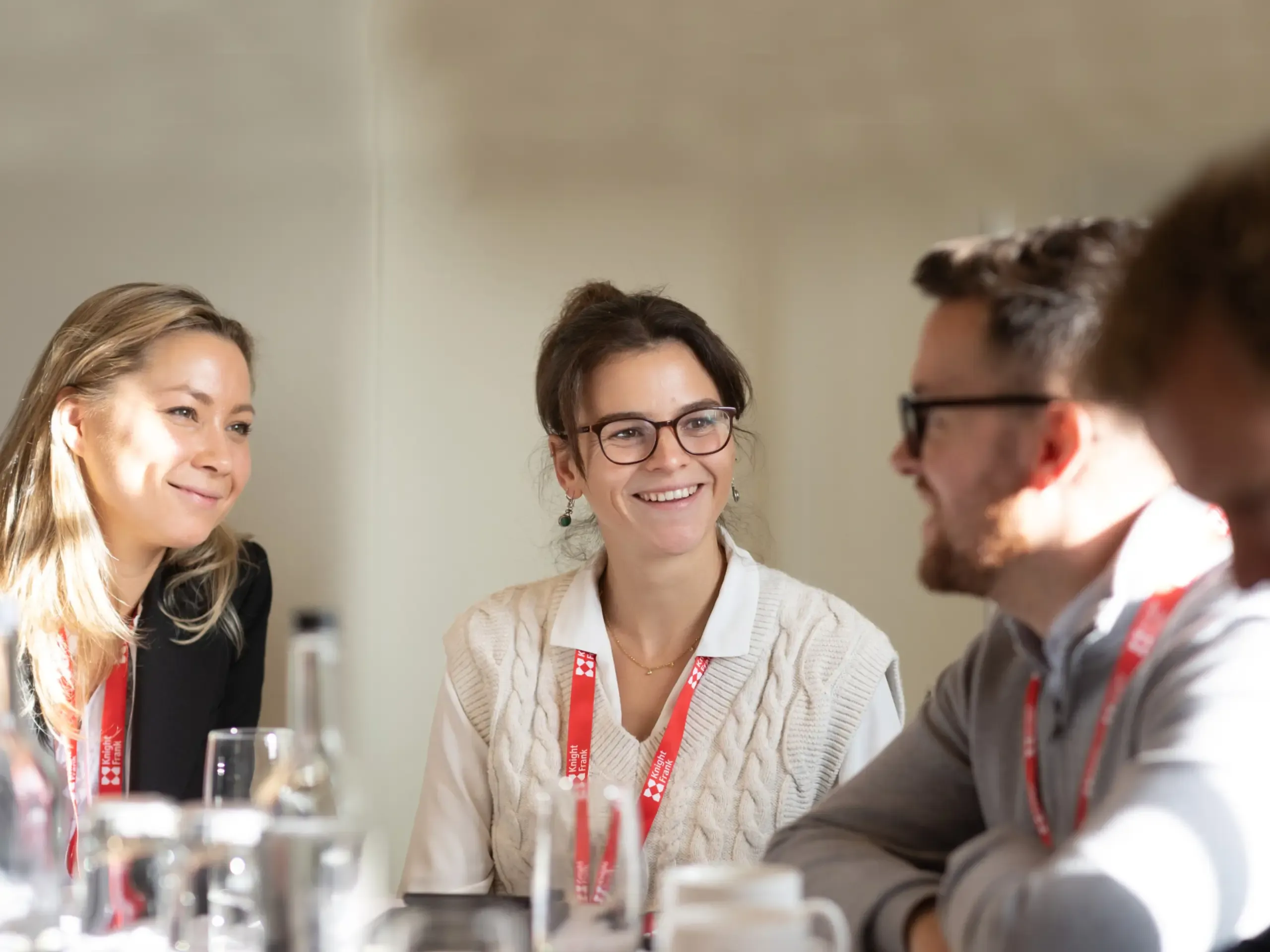 A group of Knight Frank staff having a discussion