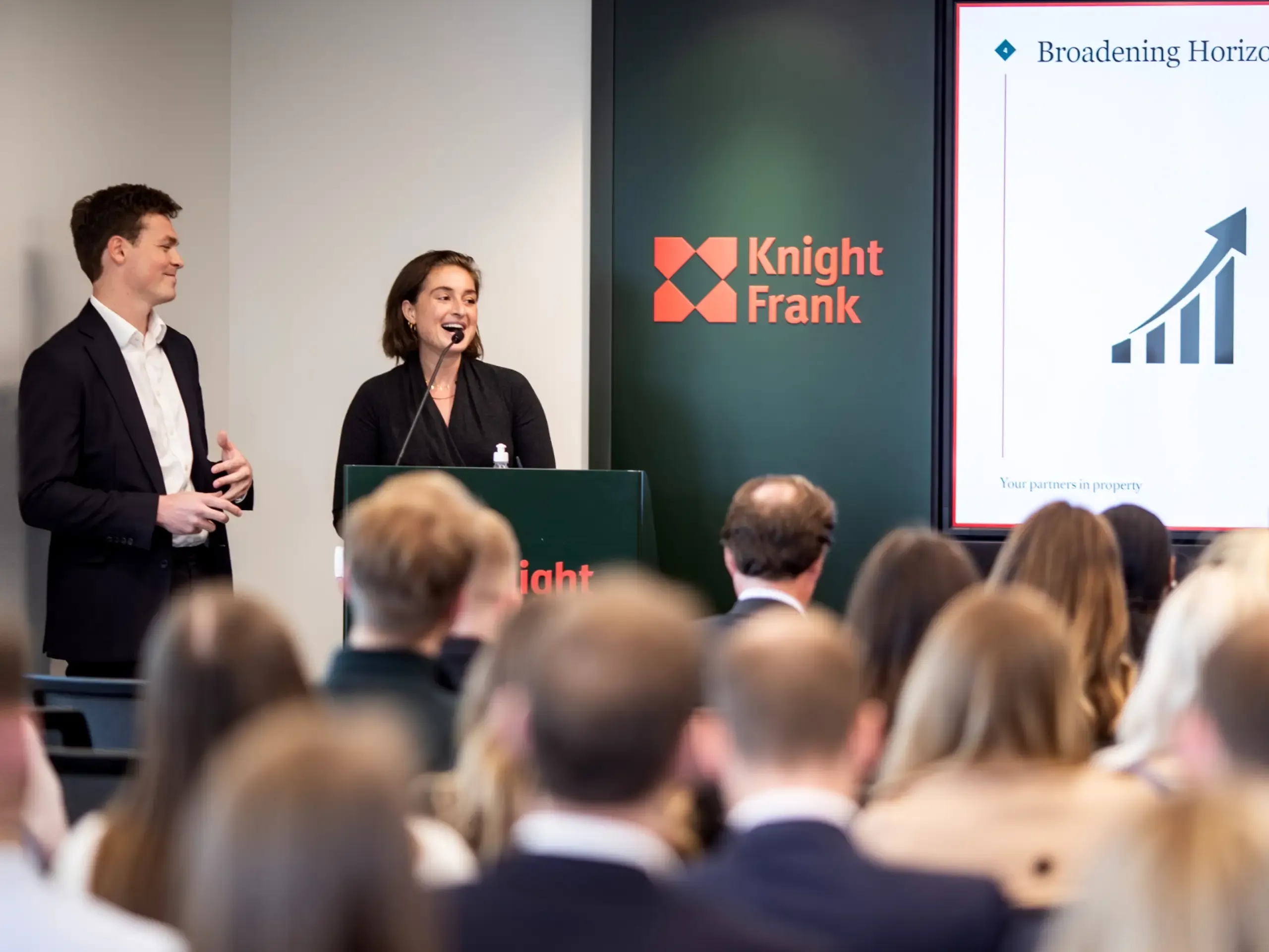 Knight Frank staff delivering presentation