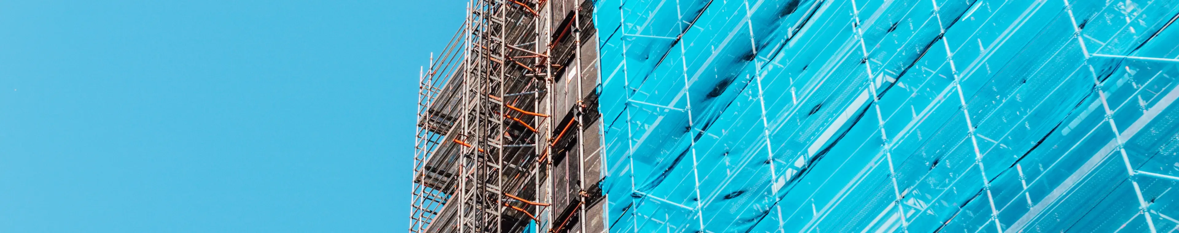 England, London, Building construction site, elevated view