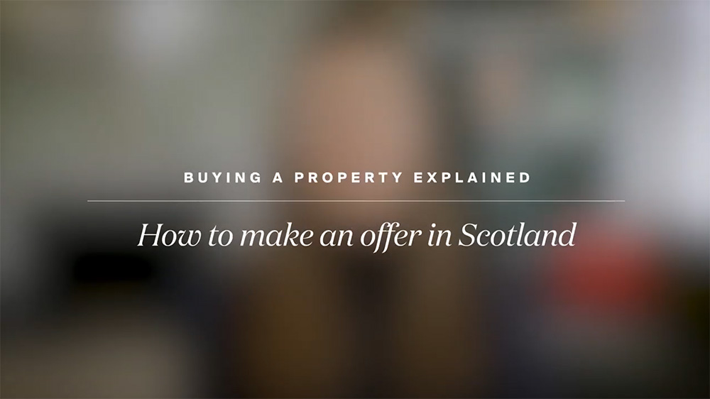 How to make an offer in Scotland.