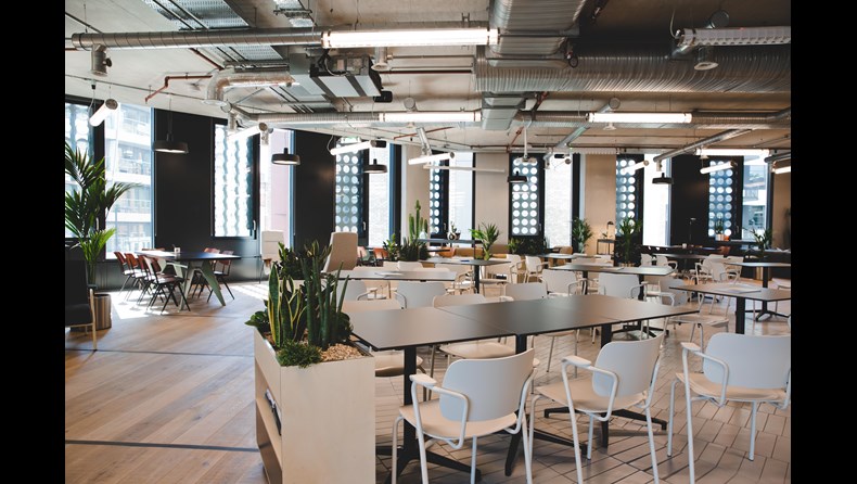 White Collar Factory, 1 Old Street Yard: A fashionable space with a sociable feel in trendy, bustling Old Street.