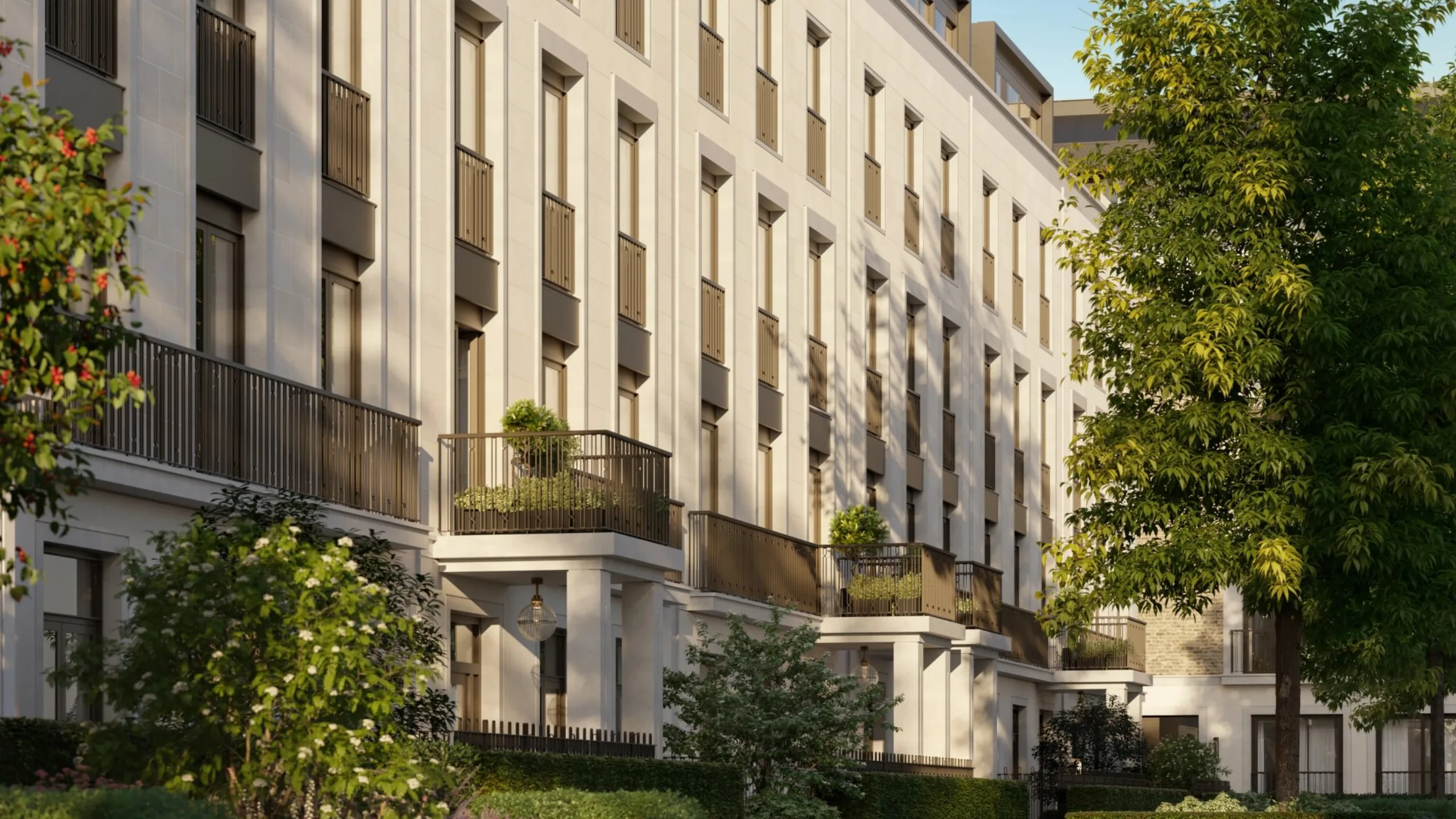 CGI of King George VI Avenue at St John's Wood Square