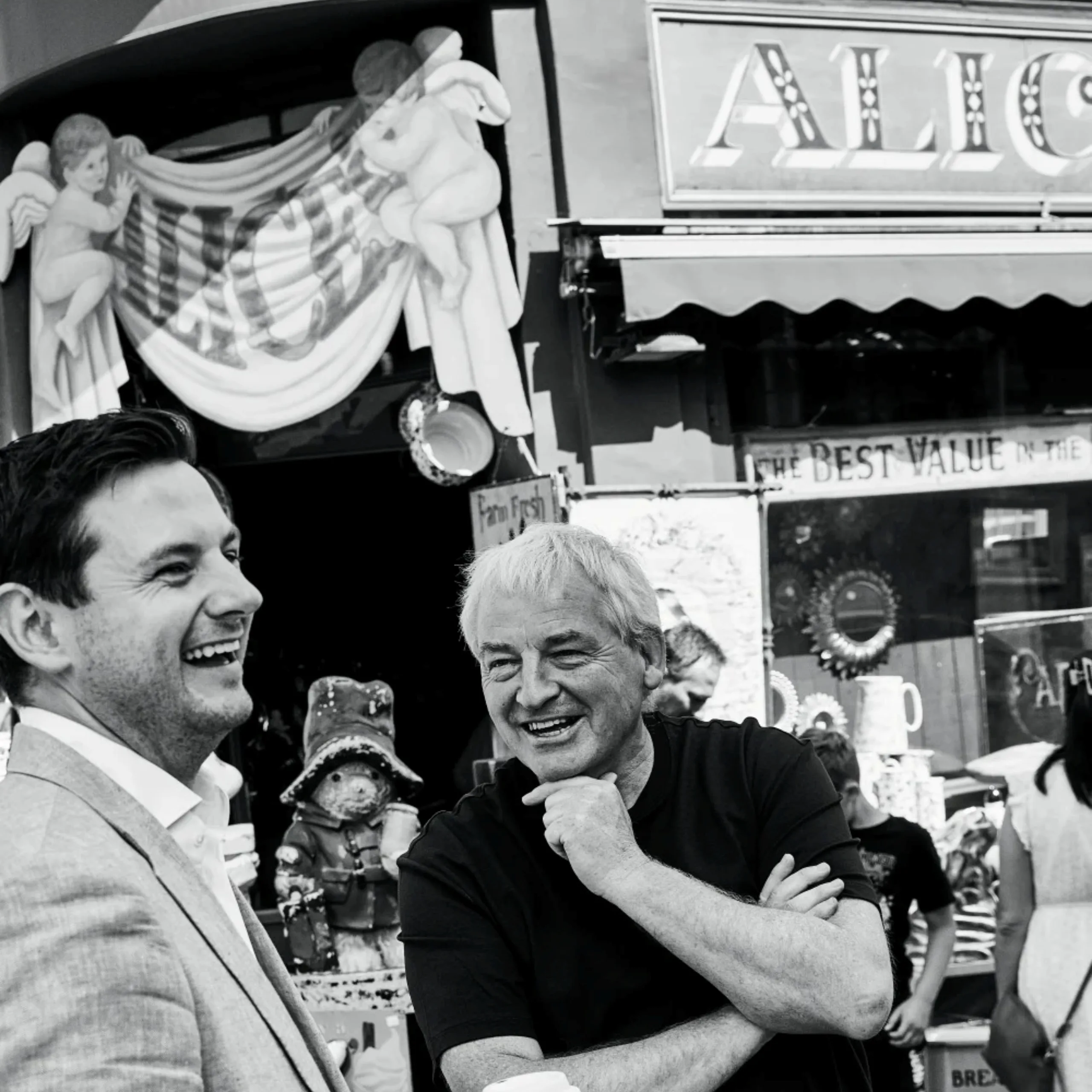 Douglas Carter, owner of Alice’s Antiques, and Jack Thomas, Associate in Knight Frank’s Notting Hill office