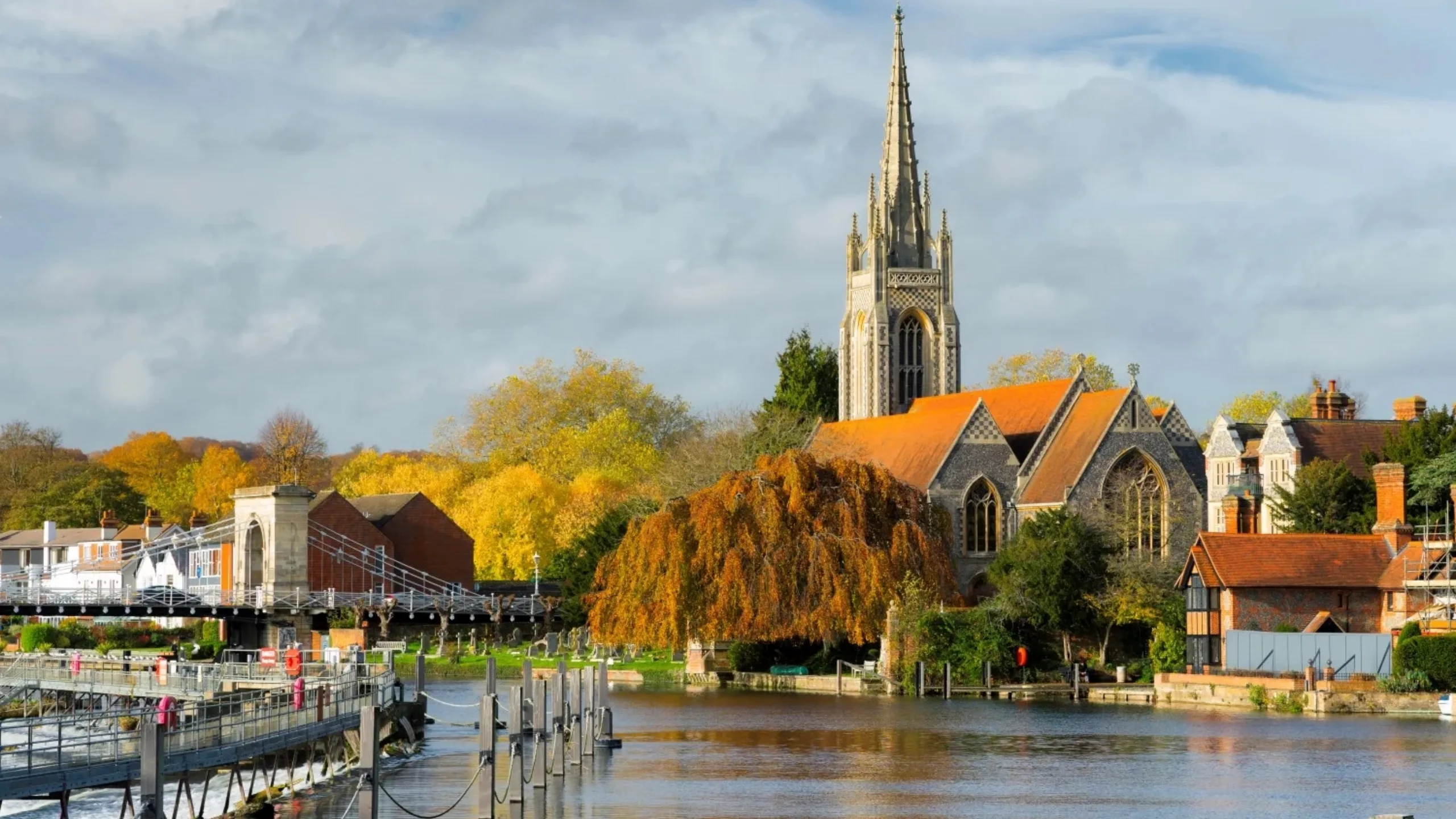 The picturesque riverside market town of Marlow