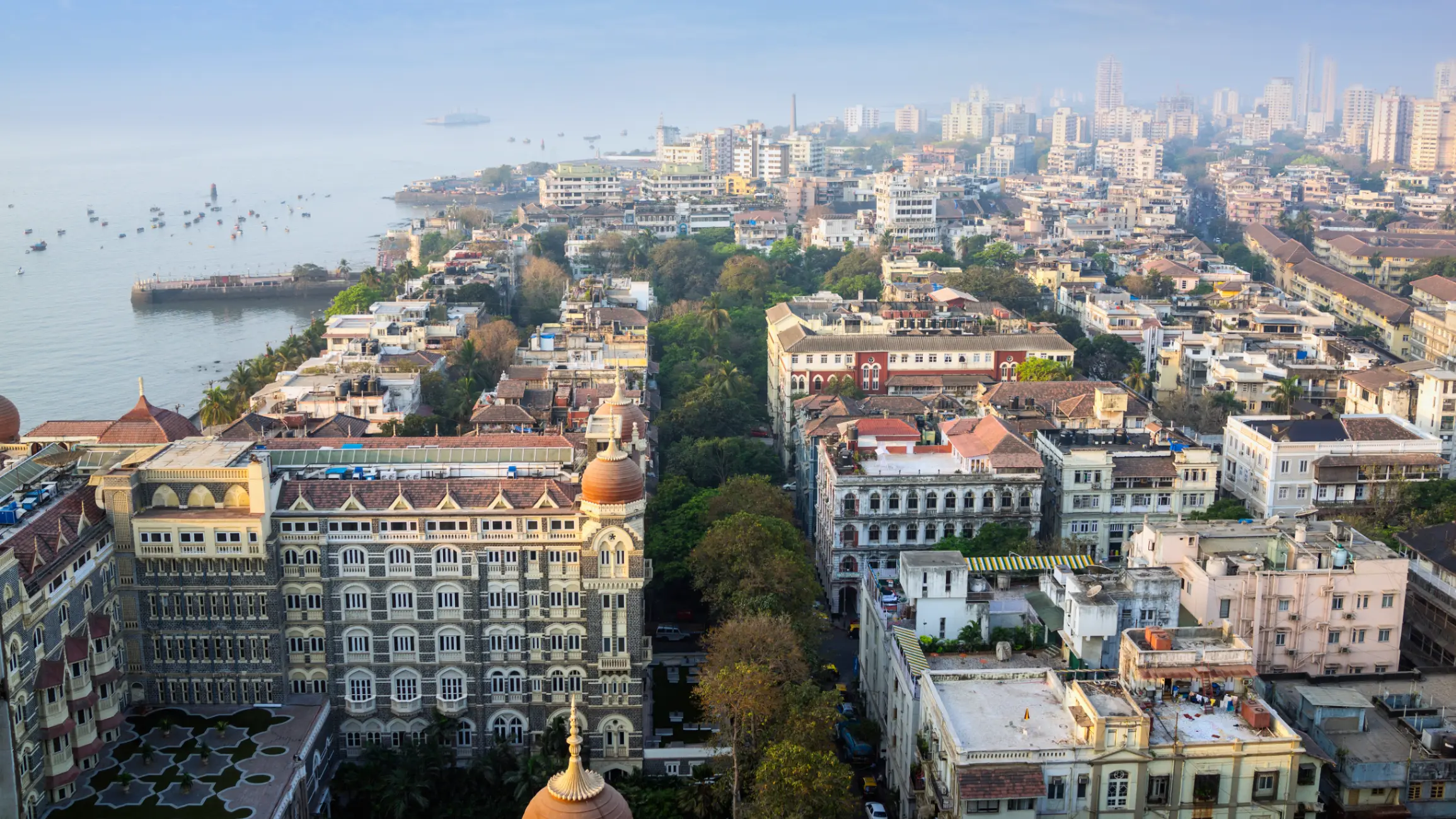 Taj Mahal Palace Hotel and Mumbai City, India &copy; Darren Robb